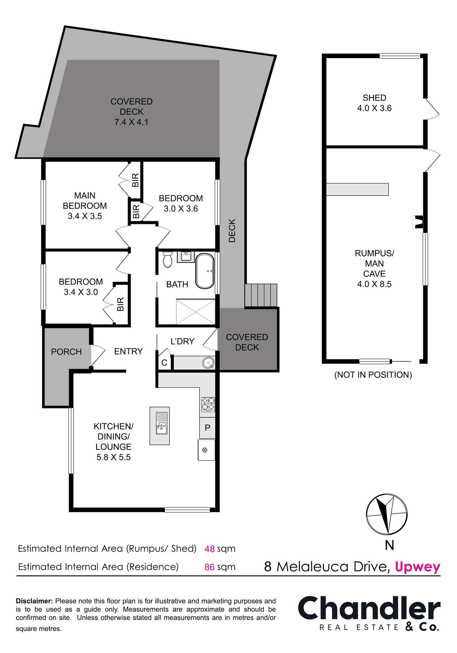 Floorplan of Homely house listing, 8 Melaleuca Drive, Upwey VIC 3158