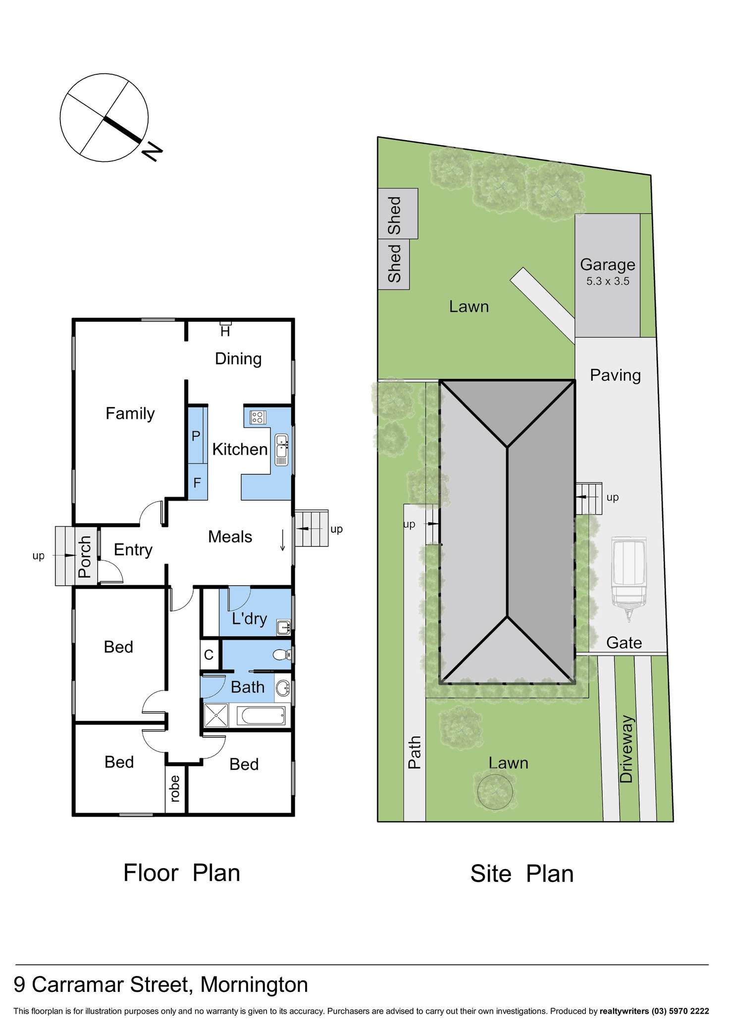 Floorplan of Homely house listing, 9 Carramar Street, Mornington VIC 3931