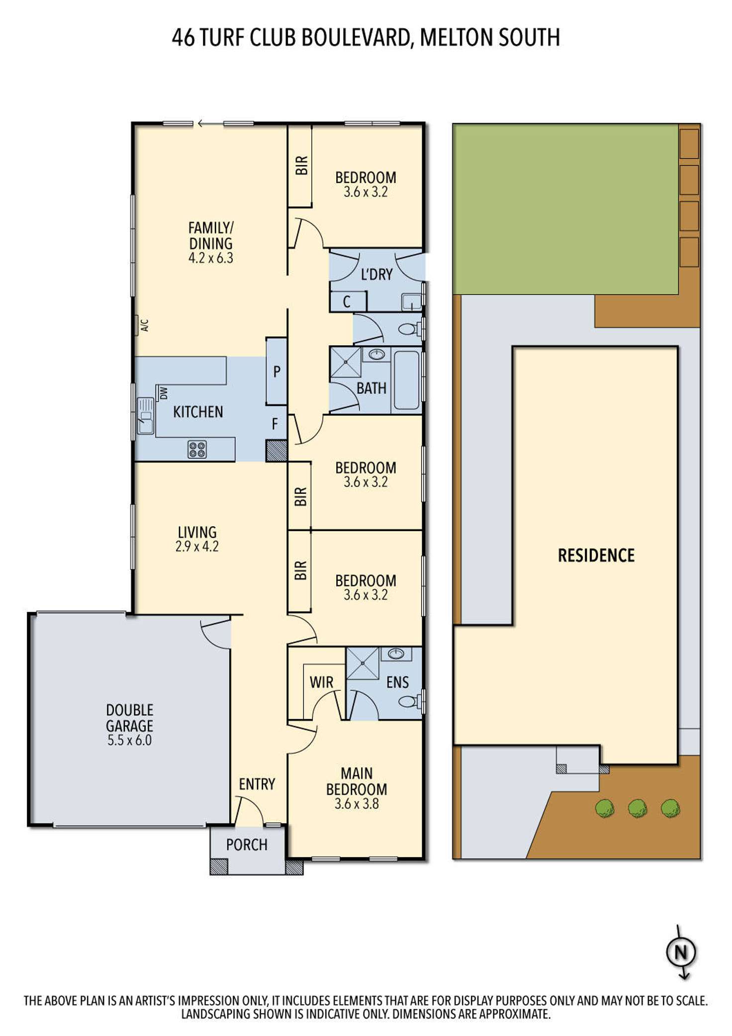 Floorplan of Homely house listing, 46 Turf Club Boulevard, Melton South VIC 3338