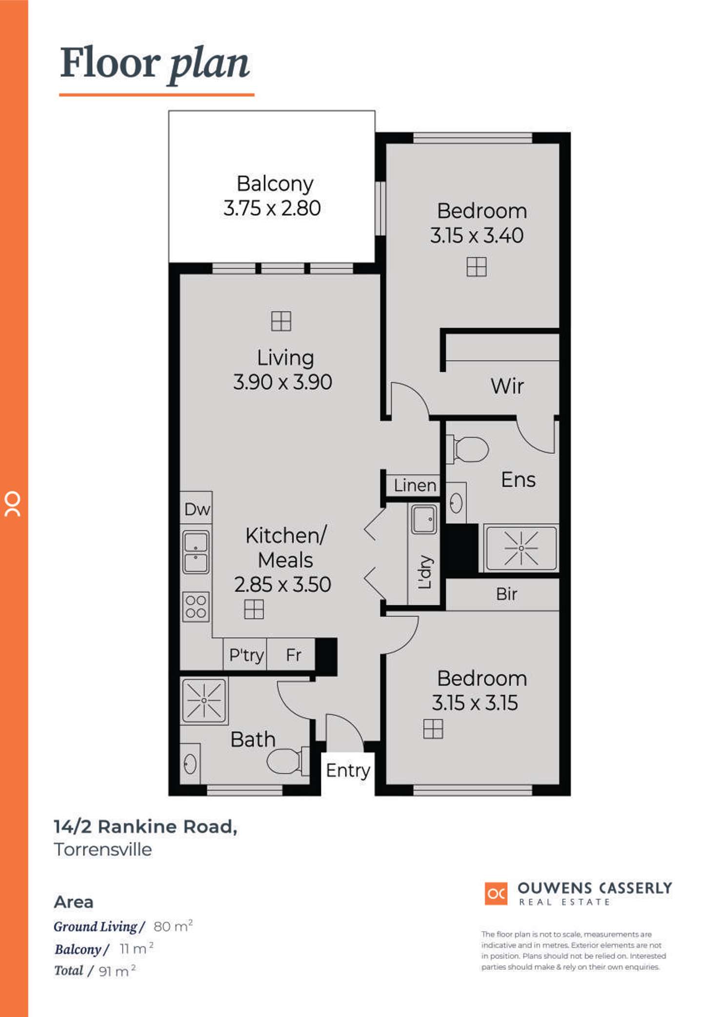 Floorplan of Homely apartment listing, 14/2 Rankine Road, Torrensville SA 5031