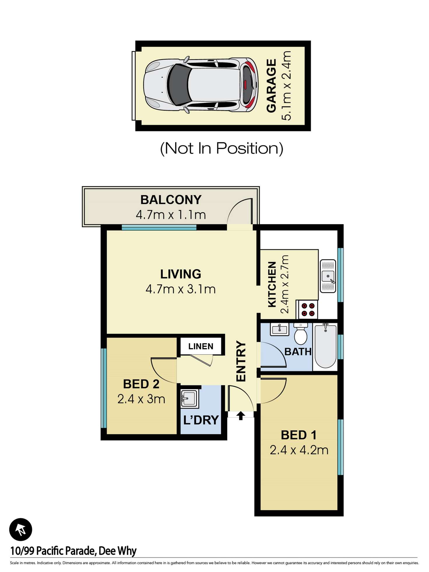 Floorplan of Homely apartment listing, 10/99 Pacific Parade, Dee Why NSW 2099