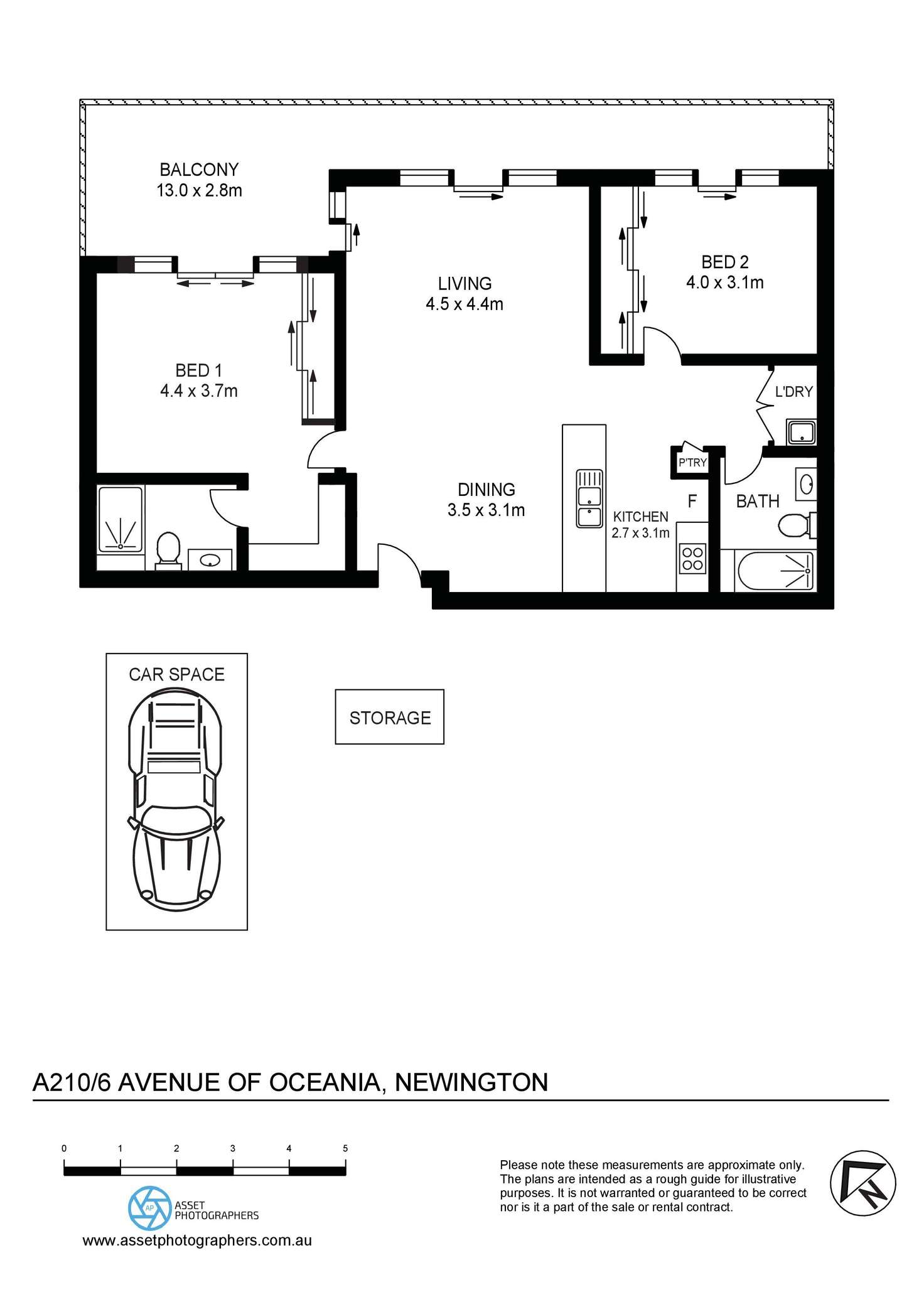 Floorplan of Homely apartment listing, A210/6 Oceania Avenue, Newington NSW 2127