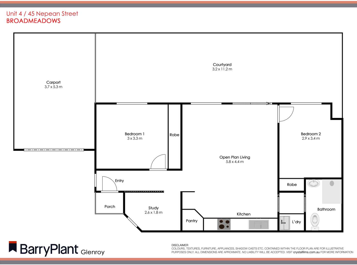 Floorplan of Homely unit listing, 4/45 Nepean Street, Broadmeadows VIC 3047