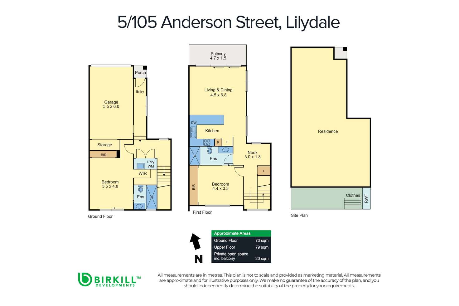 Floorplan of Homely townhouse listing, 5/105 Anderson Street, Lilydale VIC 3140
