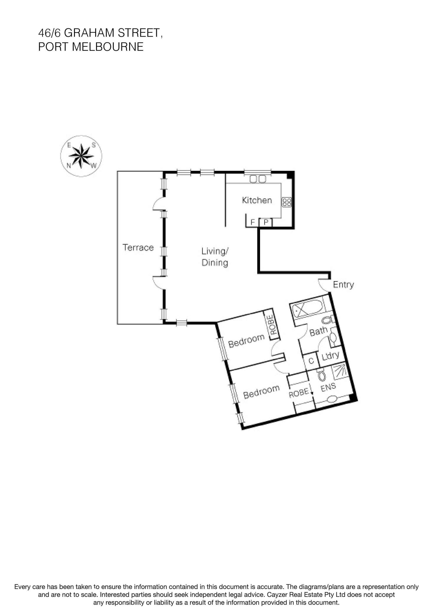 Floorplan of Homely apartment listing, 46/6 Graham Street, Port Melbourne VIC 3207