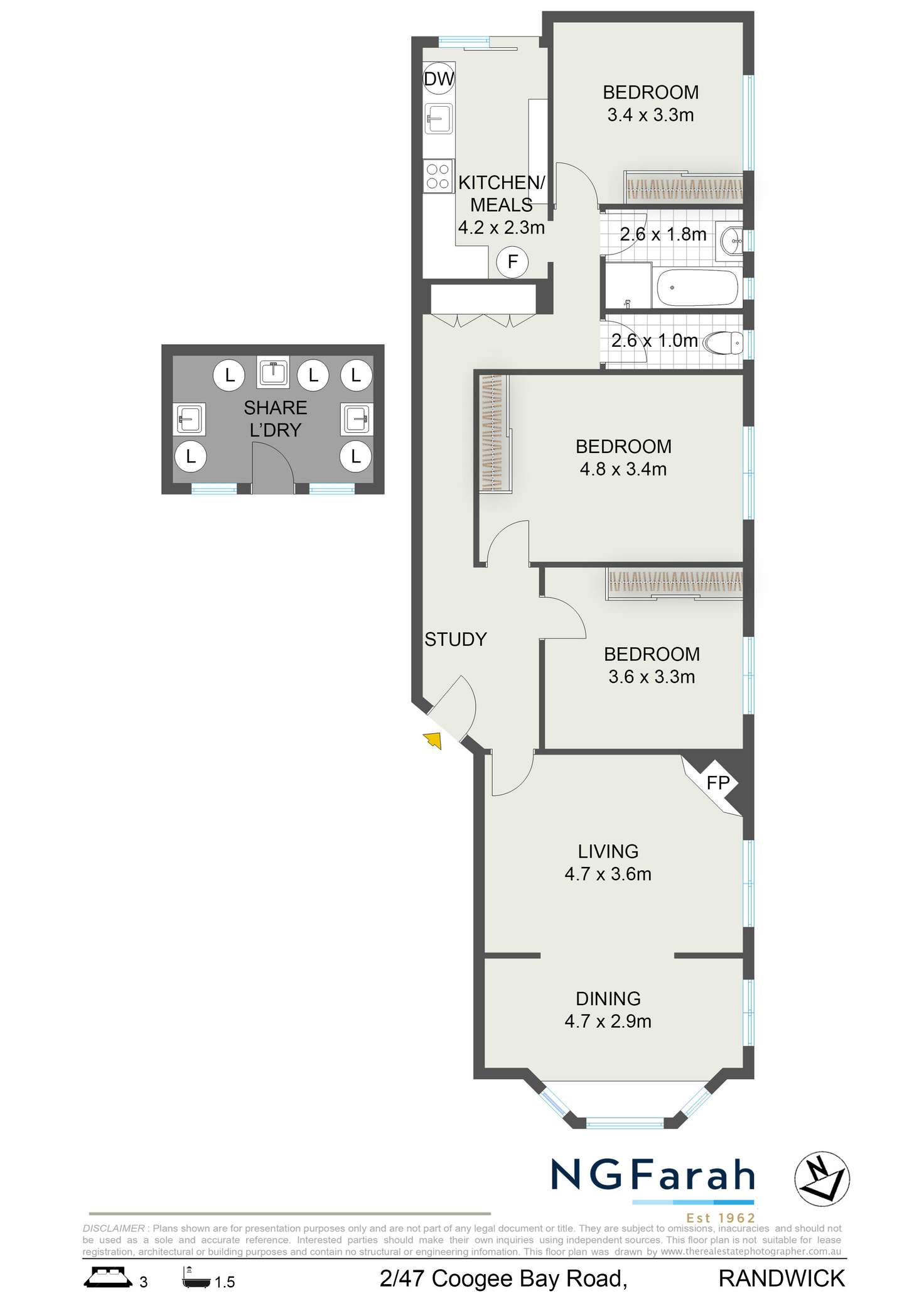 Floorplan of Homely apartment listing, 2/47 Coogee Bay Road, Randwick NSW 2031