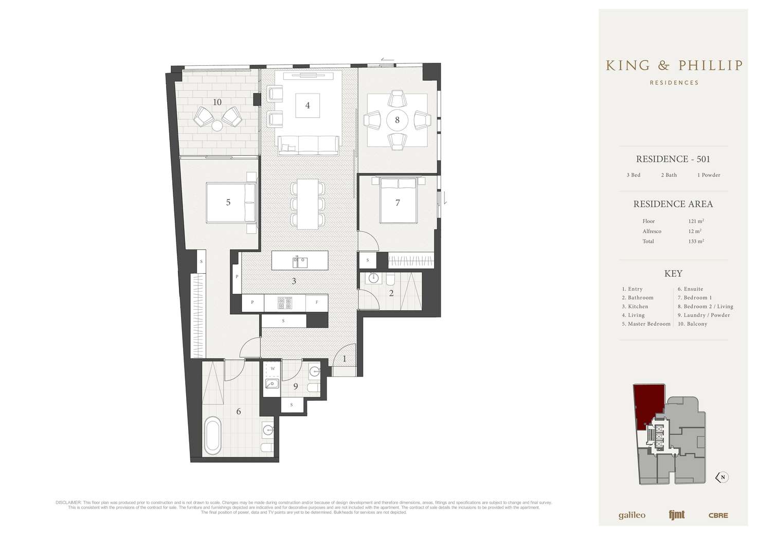 Floorplan of Homely apartment listing, 501/148-160 King Street, Sydney NSW 2000