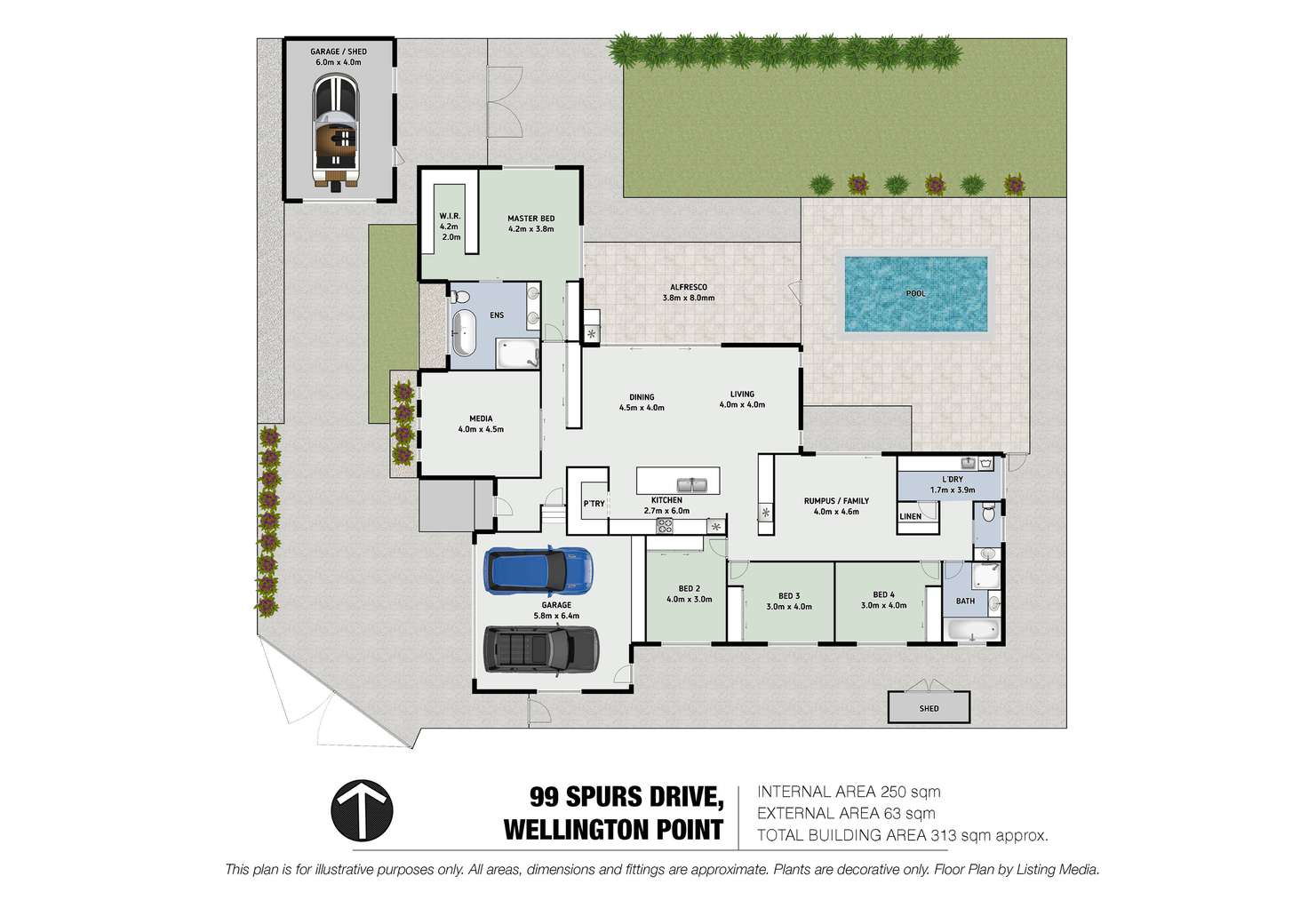 Floorplan of Homely house listing, 99 Spurs Drive, Wellington Point QLD 4160