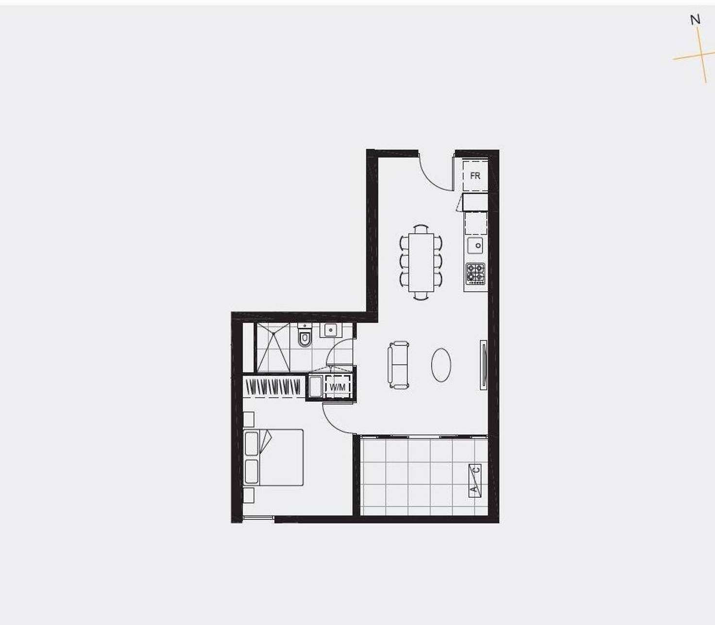 Floorplan of Homely apartment listing, 203/20 Bedford Street, Reservoir VIC 3073