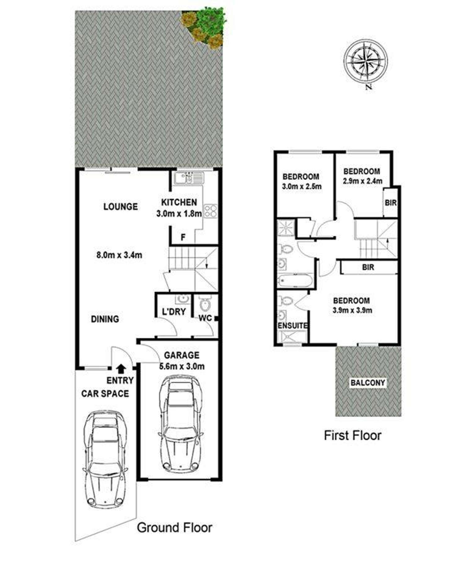 Floorplan of Homely townhouse listing, 56/3 Reid Avenue, Westmead NSW 2145