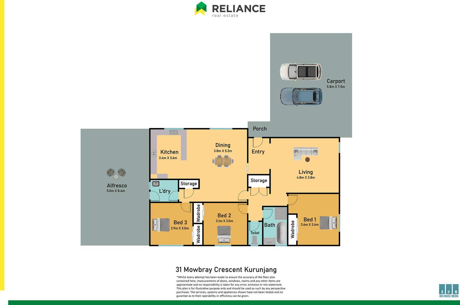 Floorplan of Homely house listing, 31 Mowbray Crescent, Kurunjang VIC 3337