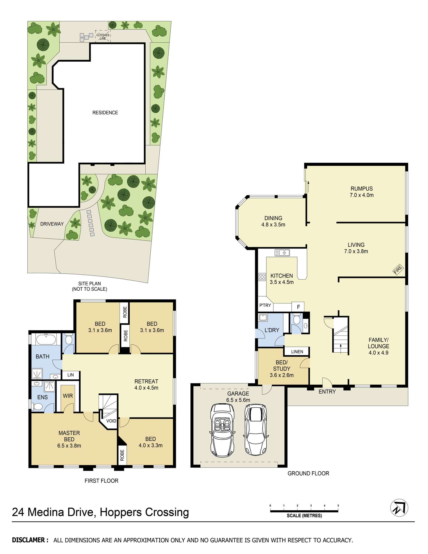 Floorplan of Homely house listing, 24 Medina Drive, Hoppers Crossing VIC 3029