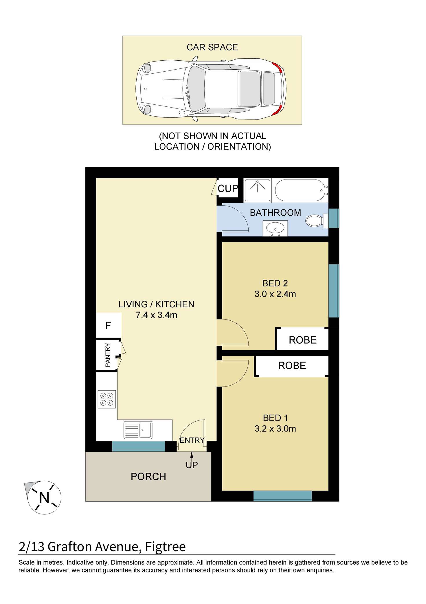 Floorplan of Homely apartment listing, 2/13 Grafton Avenue, Figtree NSW 2525