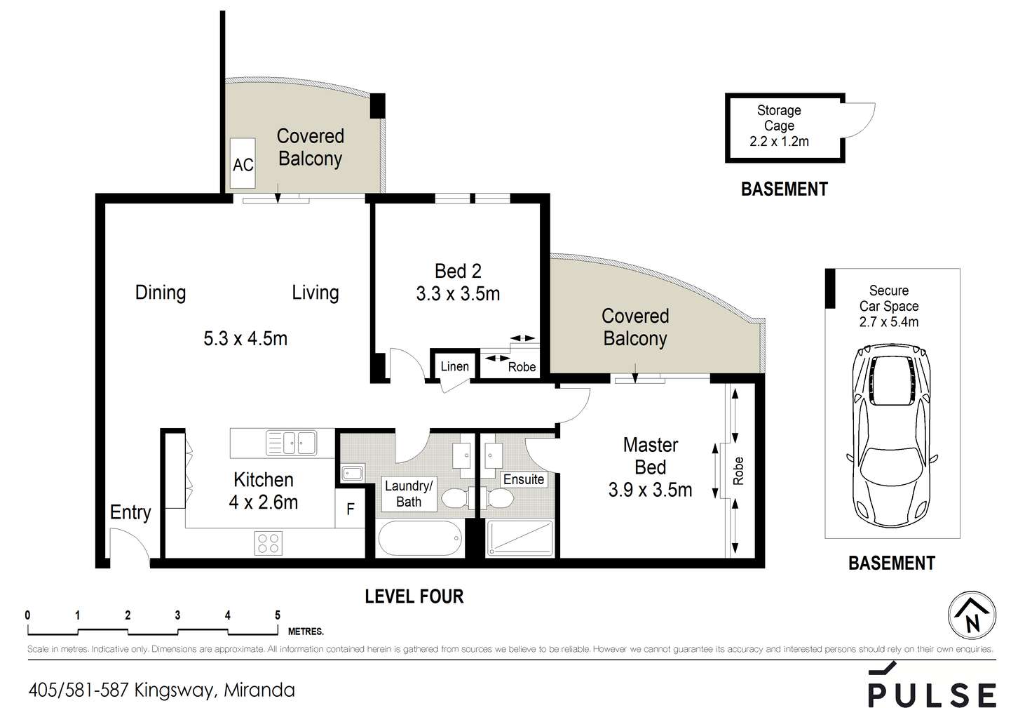 Floorplan of Homely unit listing, 405/581-587 Kingsway, Miranda NSW 2228
