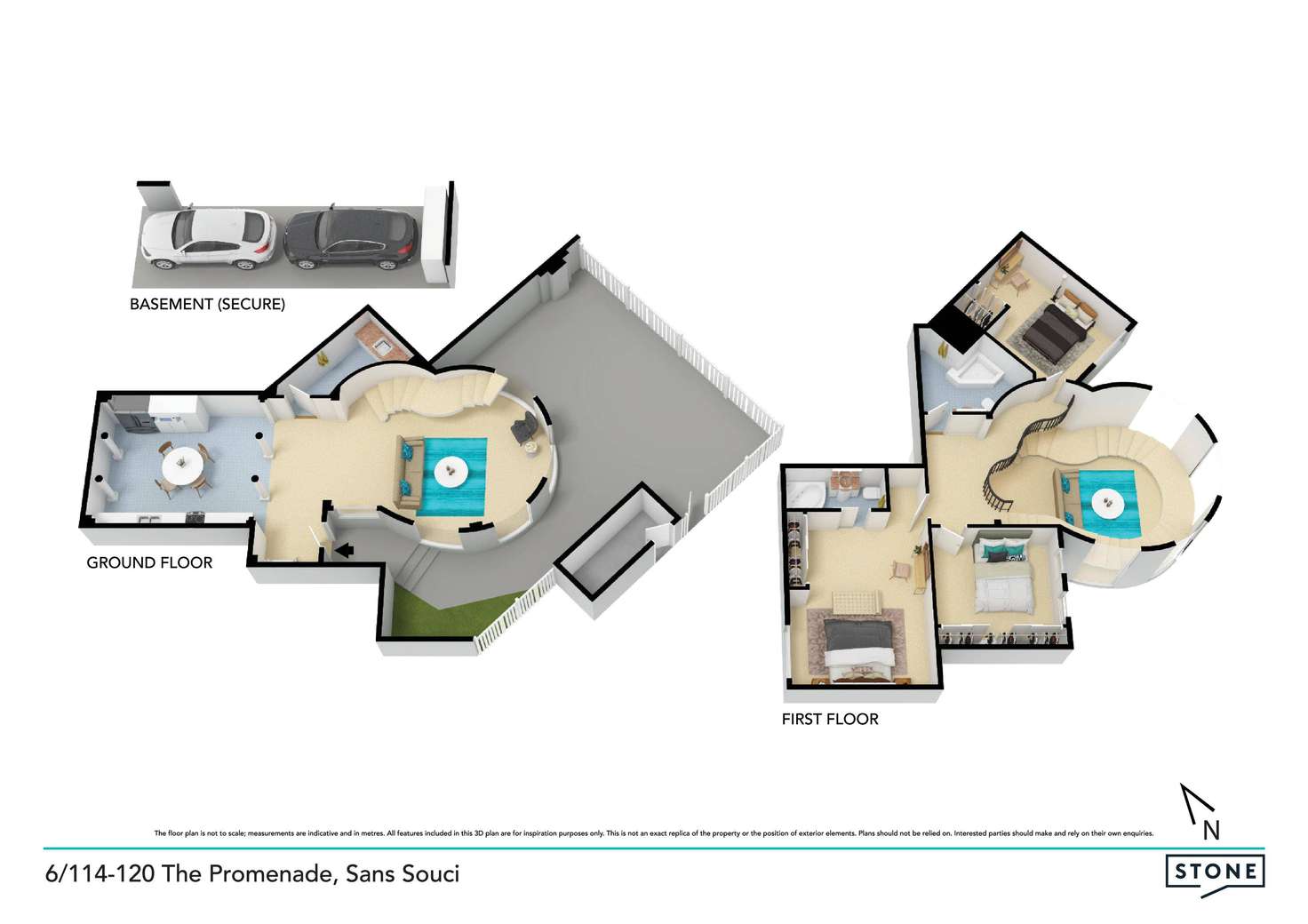 Floorplan of Homely townhouse listing, 6/114-120 The Promenade, Sans Souci NSW 2219