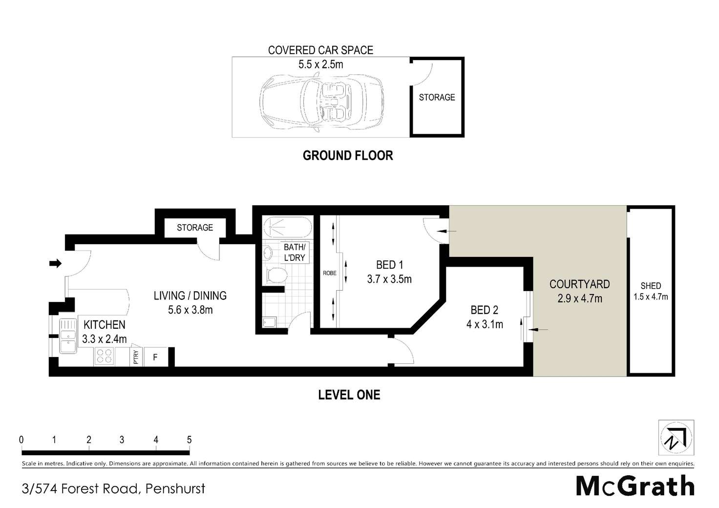 Floorplan of Homely apartment listing, 3/574 Forest Road, Penshurst NSW 2222