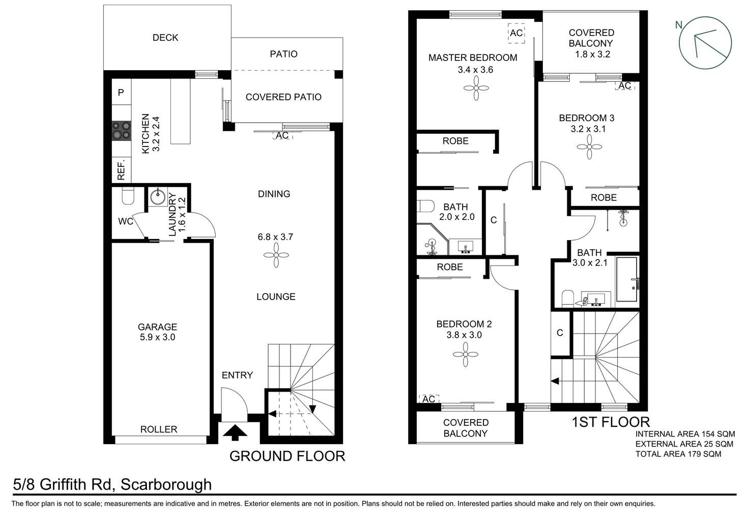 Floorplan of Homely townhouse listing, 5/8 Griffith Road, Scarborough QLD 4020