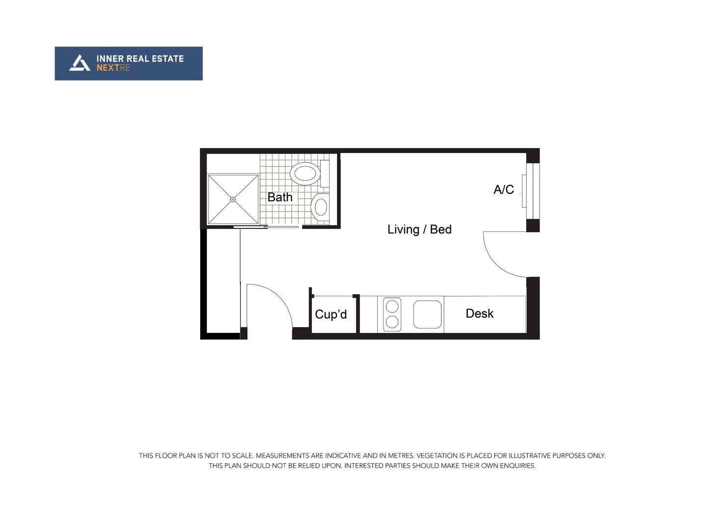 Floorplan of Homely studio listing, 301/24 Barkly Place, Carlton VIC 3053