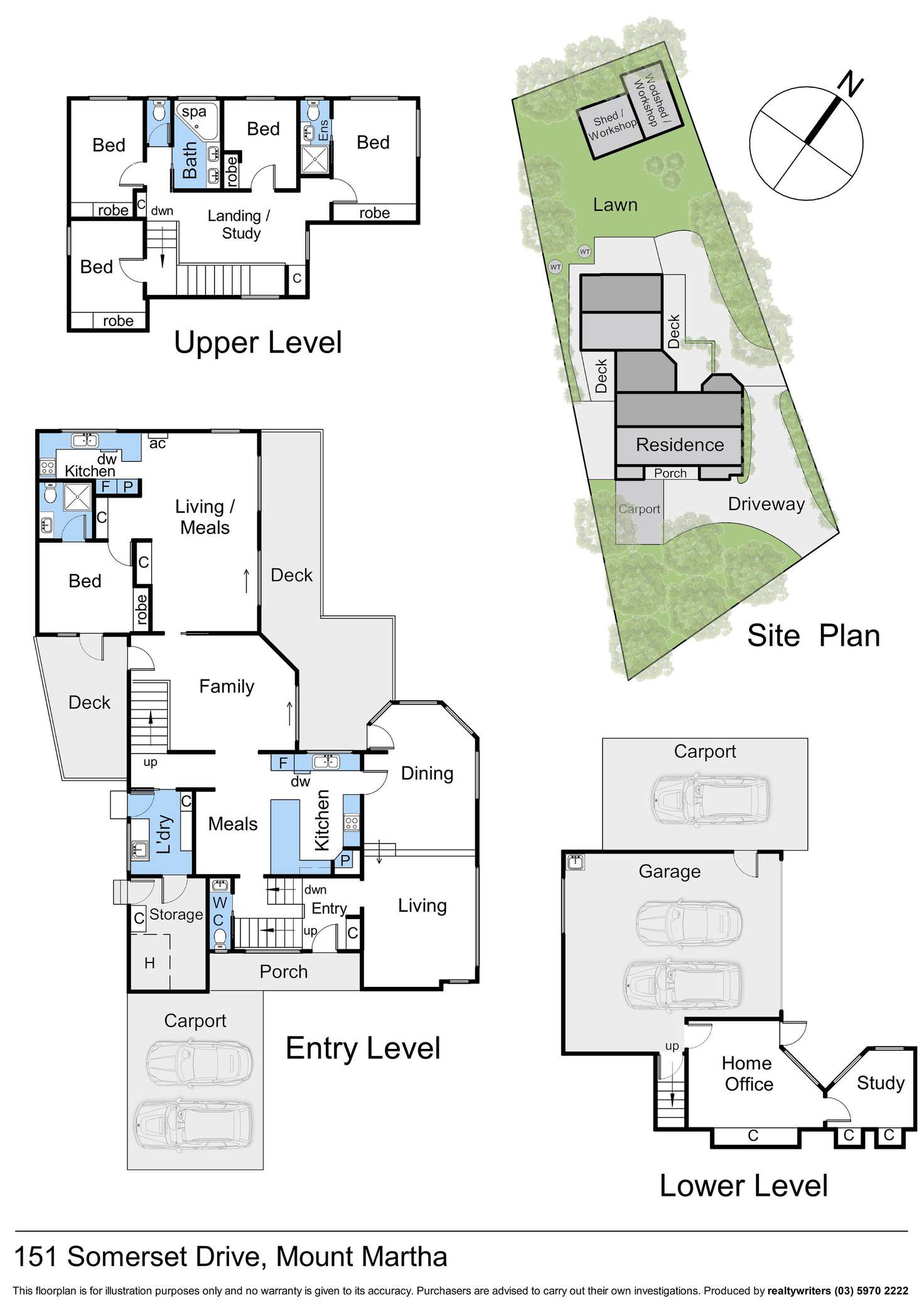 Floorplan of Homely house listing, 151 Somerset Drive, Mount Martha VIC 3934