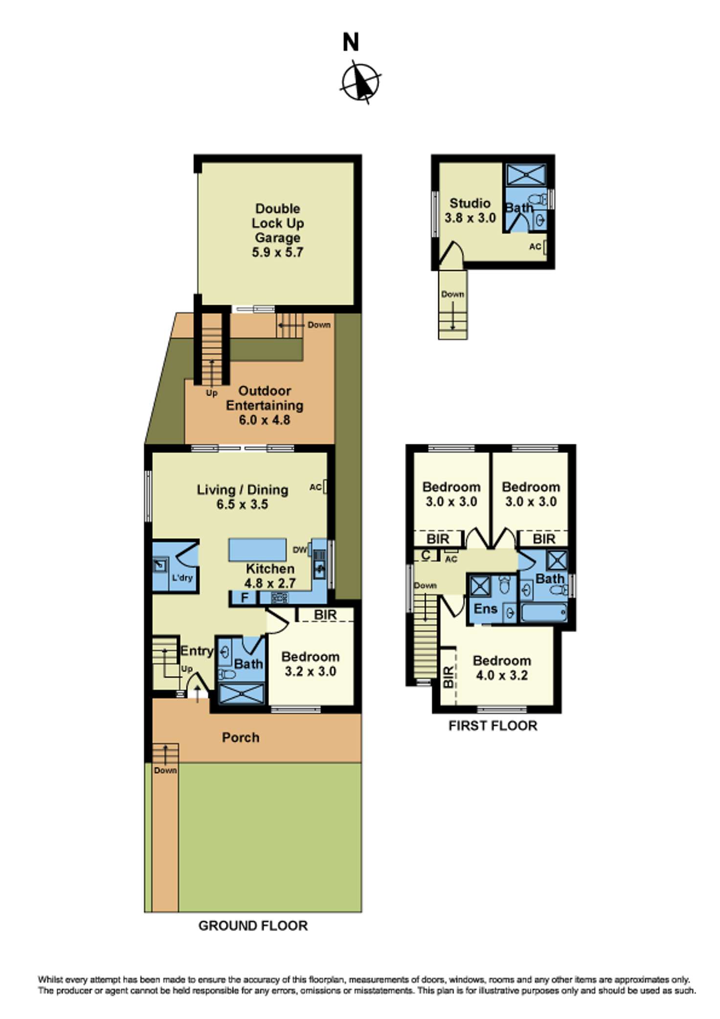 Floorplan of Homely townhouse listing, 1/2 McLaughlin Street, Ardeer VIC 3022