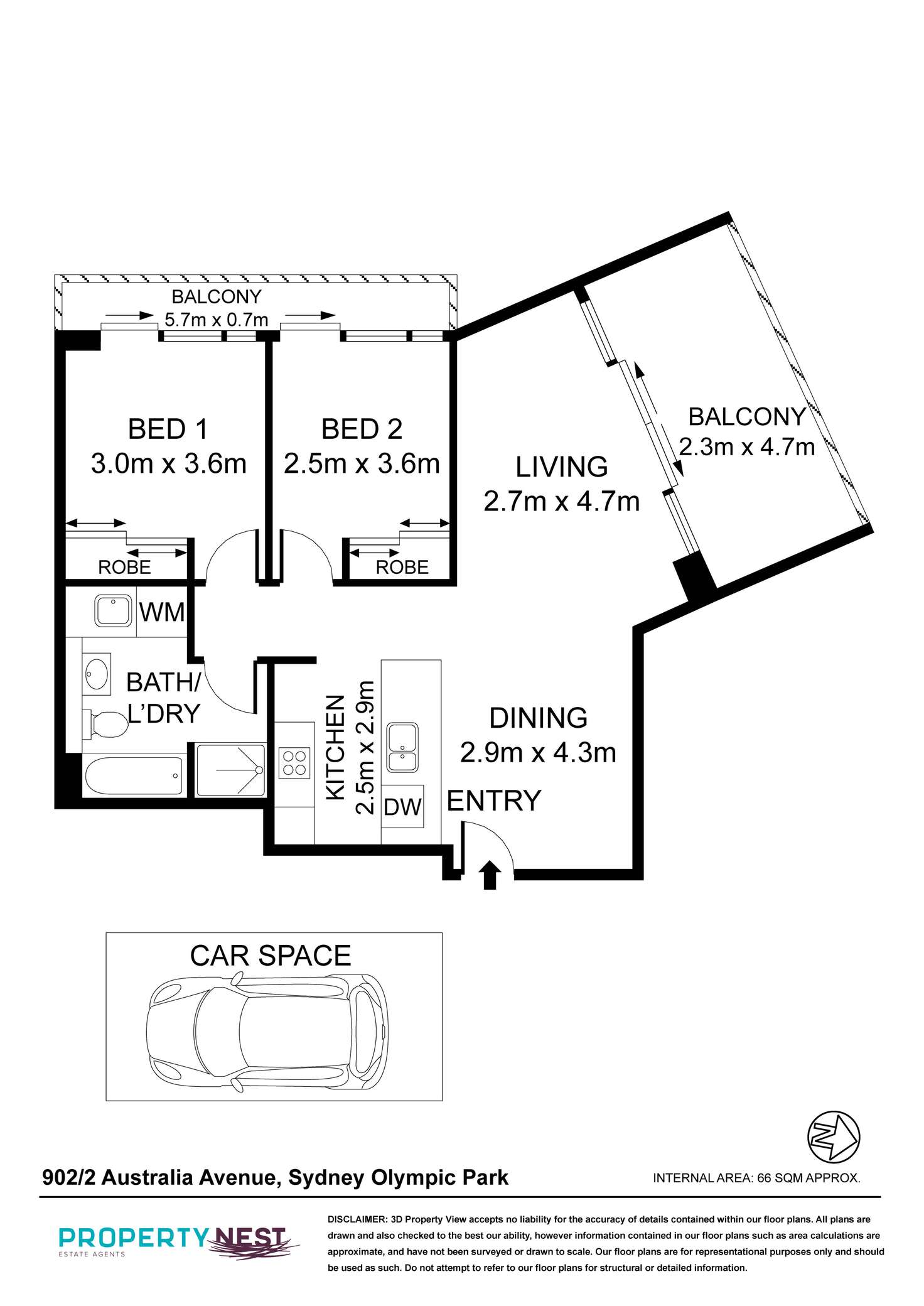 Floorplan of Homely apartment listing, 902/9 Australia Avenue, Sydney Olympic Park NSW 2127