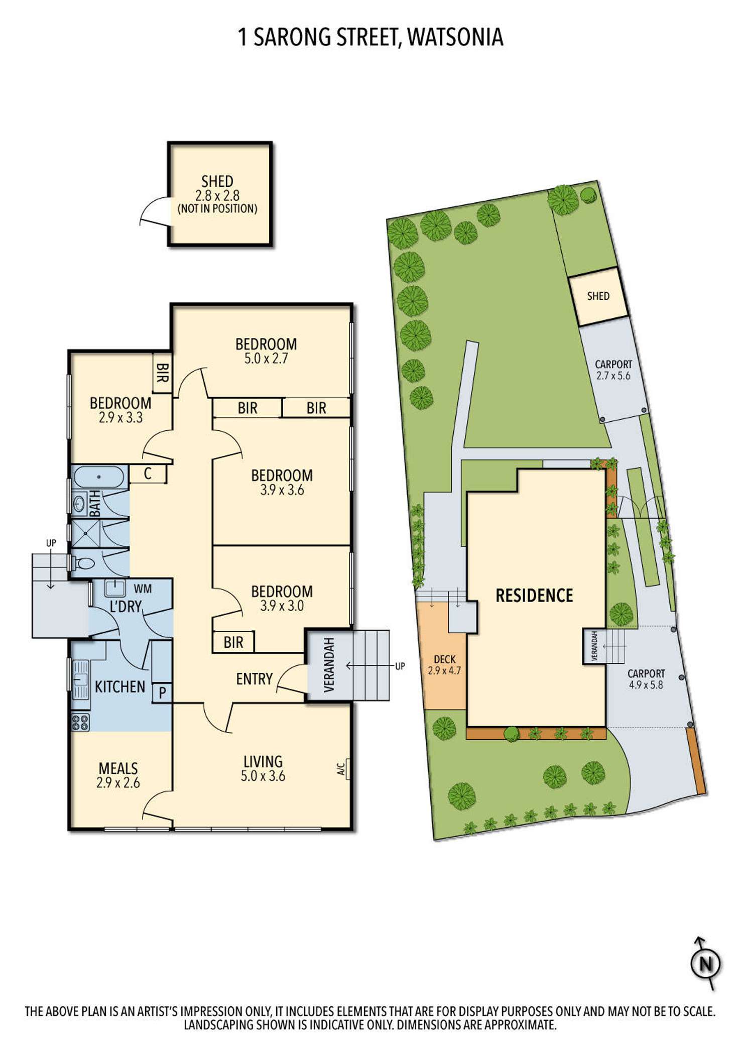 Floorplan of Homely house listing, 1 Sarong Street, Watsonia VIC 3087
