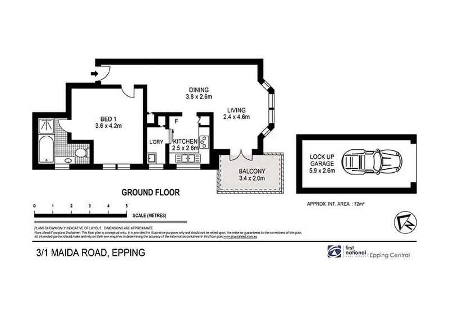 Floorplan of Homely unit listing, 3/1 Maida Road, Epping NSW 2121