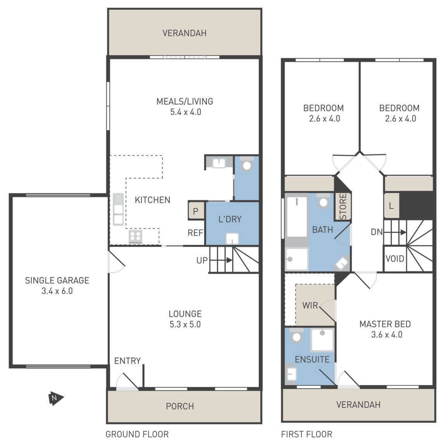 Floorplan of Homely townhouse listing, 2B Cattanach Crescent, Werribee VIC 3030