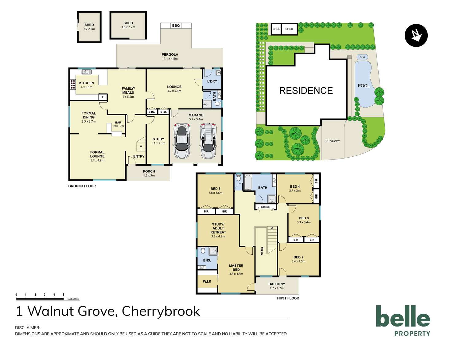 Floorplan of Homely house listing, 1 Walnut Grove, Cherrybrook NSW 2126