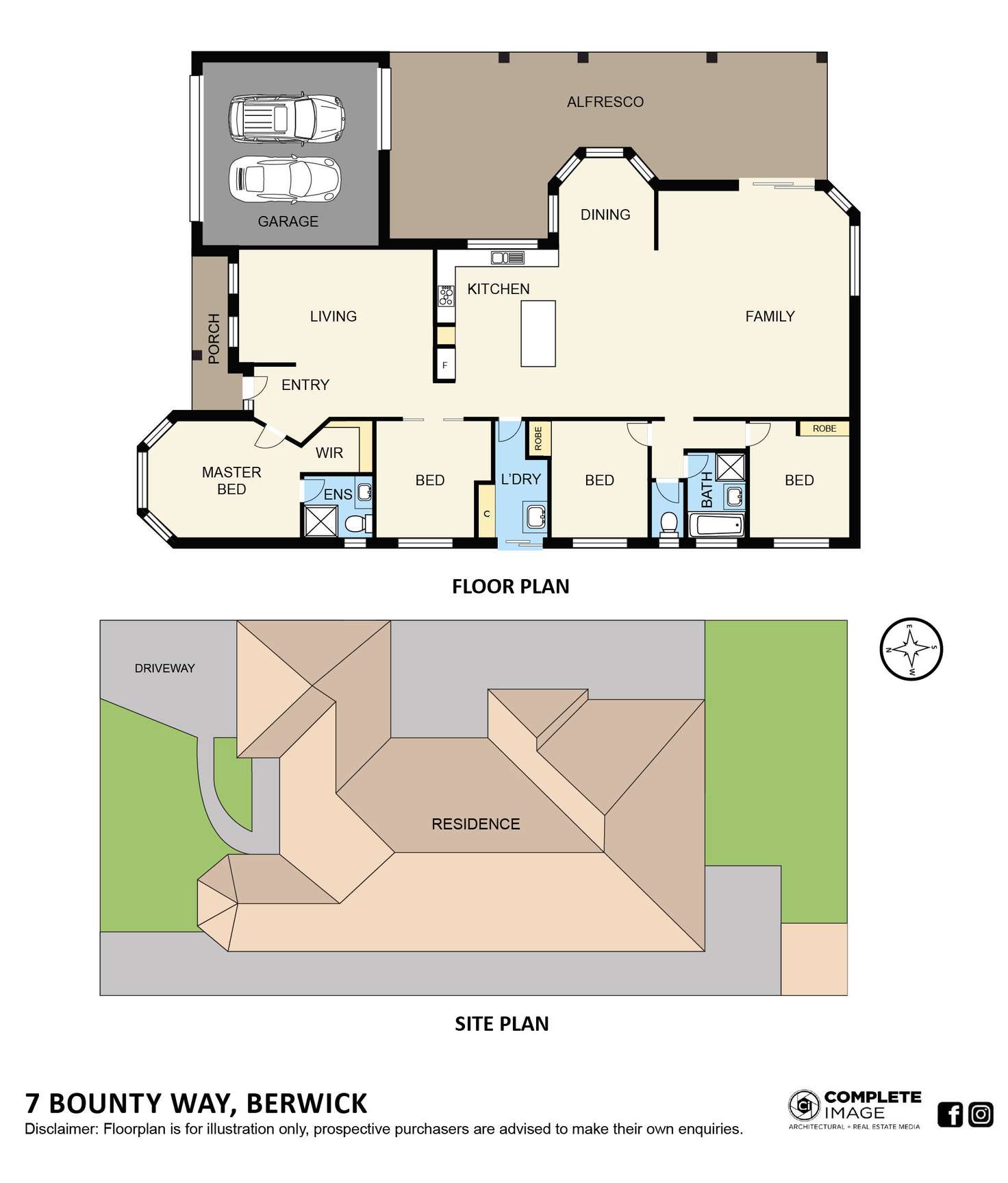 Floorplan of Homely house listing, 7 Bounty Way, Berwick VIC 3806