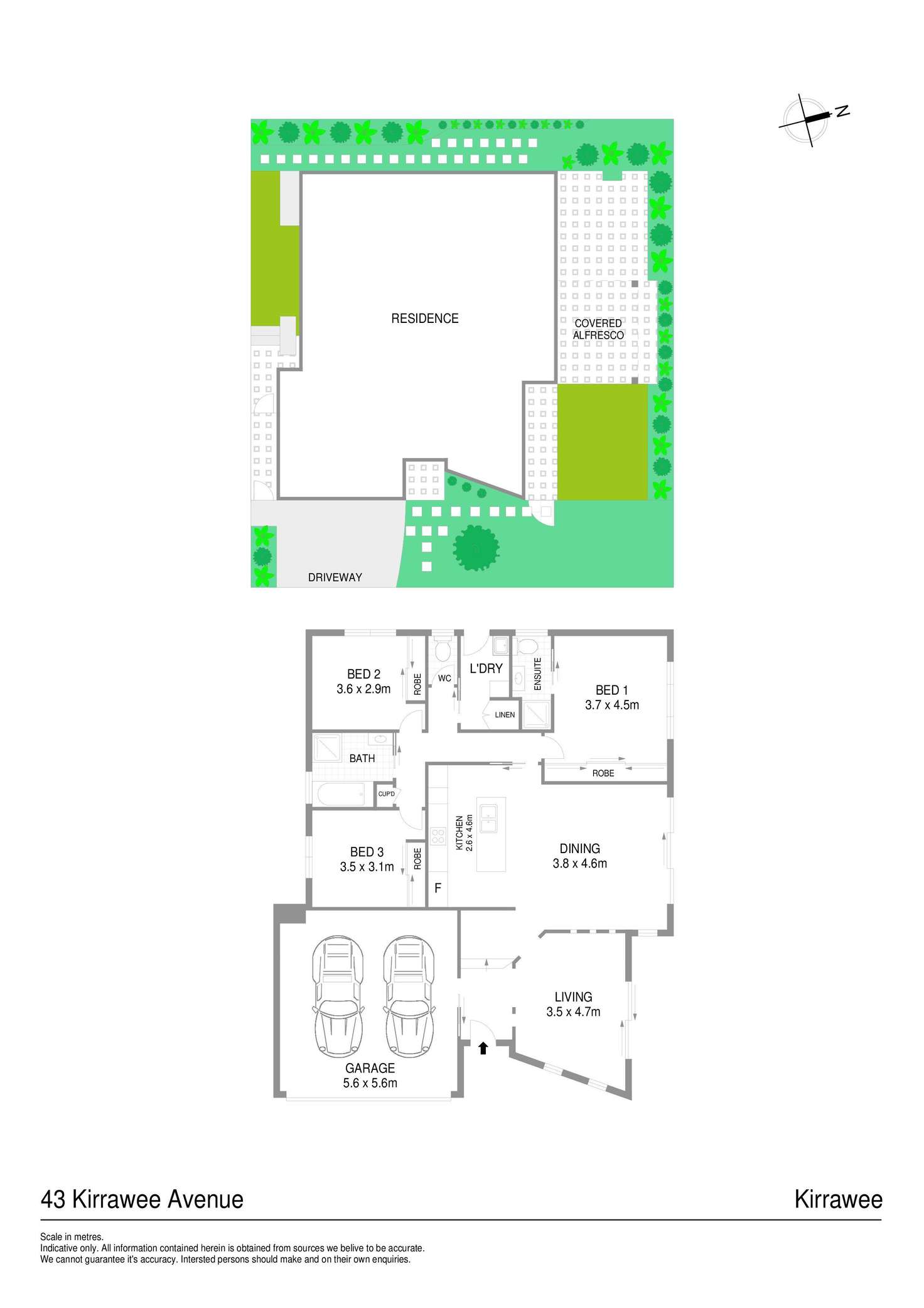 Floorplan of Homely house listing, 43 Kirrawee Avenue, Kirrawee NSW 2232
