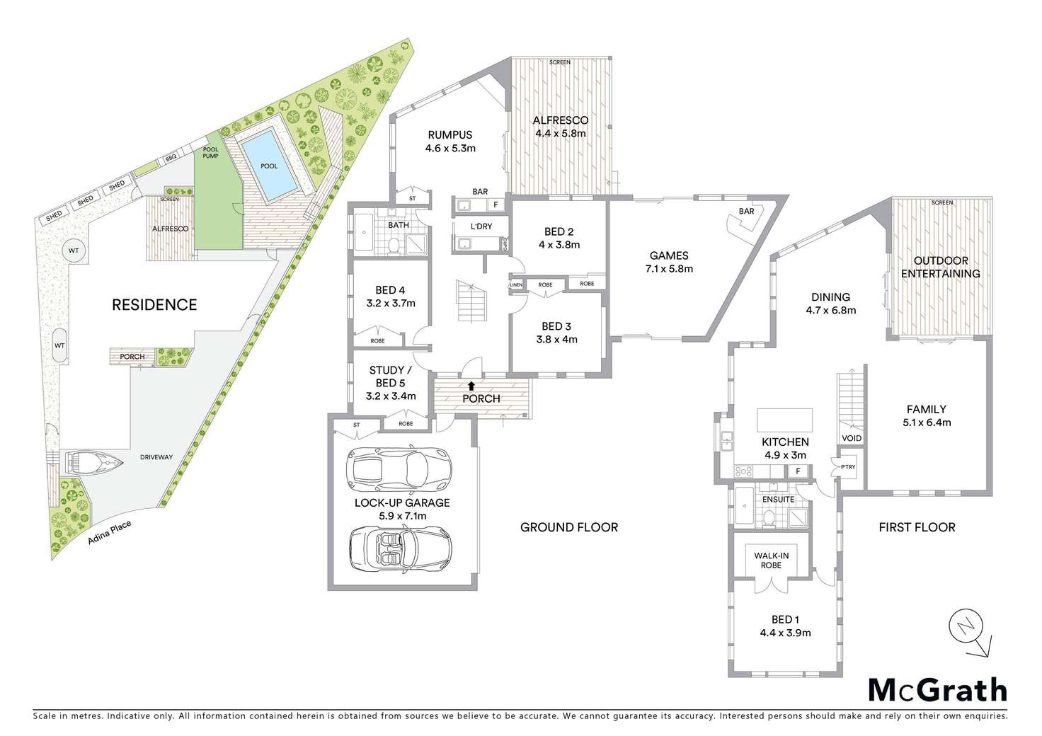 Floorplan of Homely house listing, 4 Adina Place, Wamberal NSW 2260