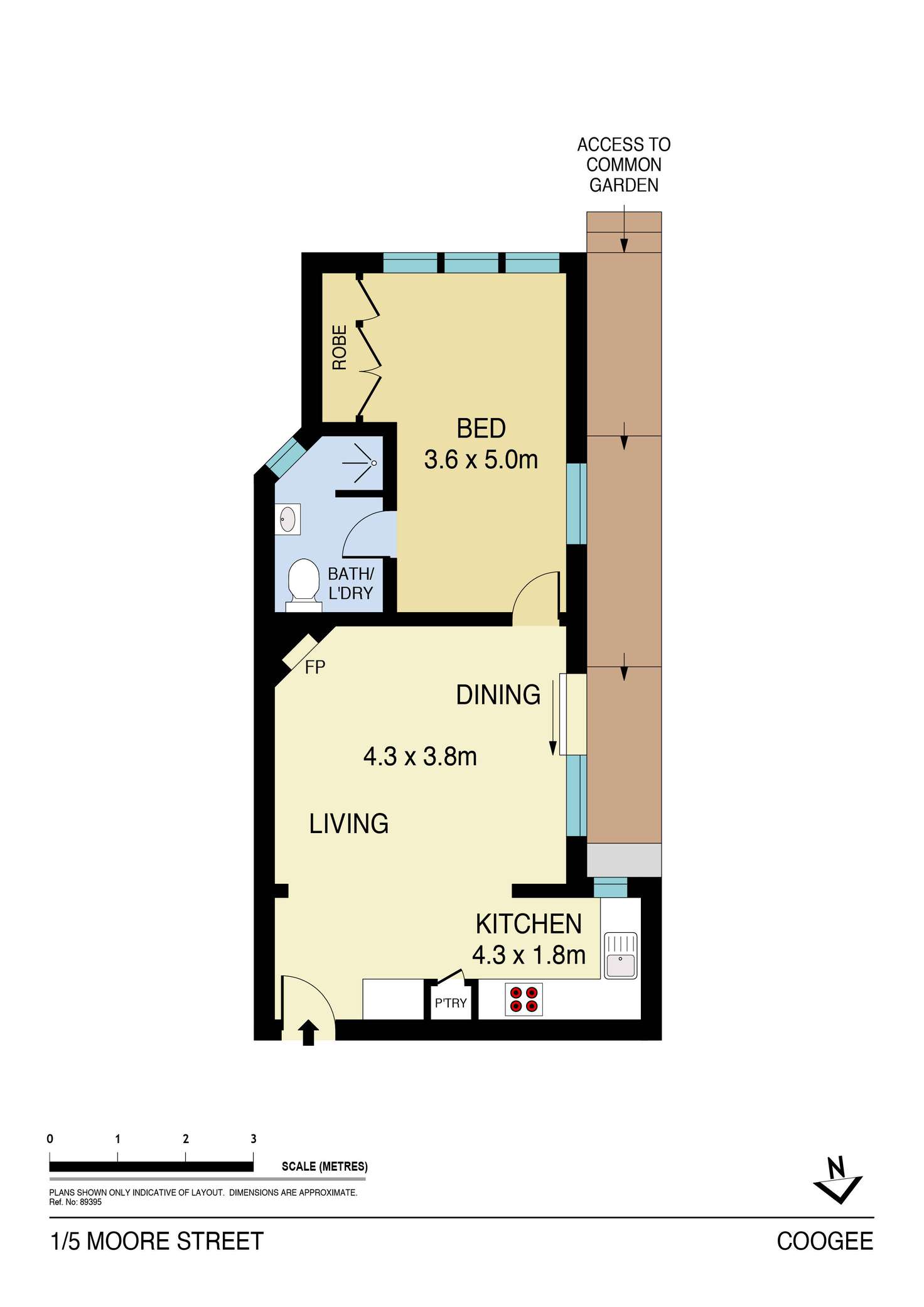 Floorplan of Homely apartment listing, 1/5 Moore Street, Coogee NSW 2034