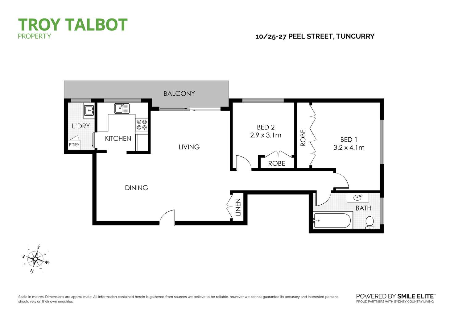 Floorplan of Homely unit listing, 10/25-27 Peel Street, Tuncurry NSW 2428