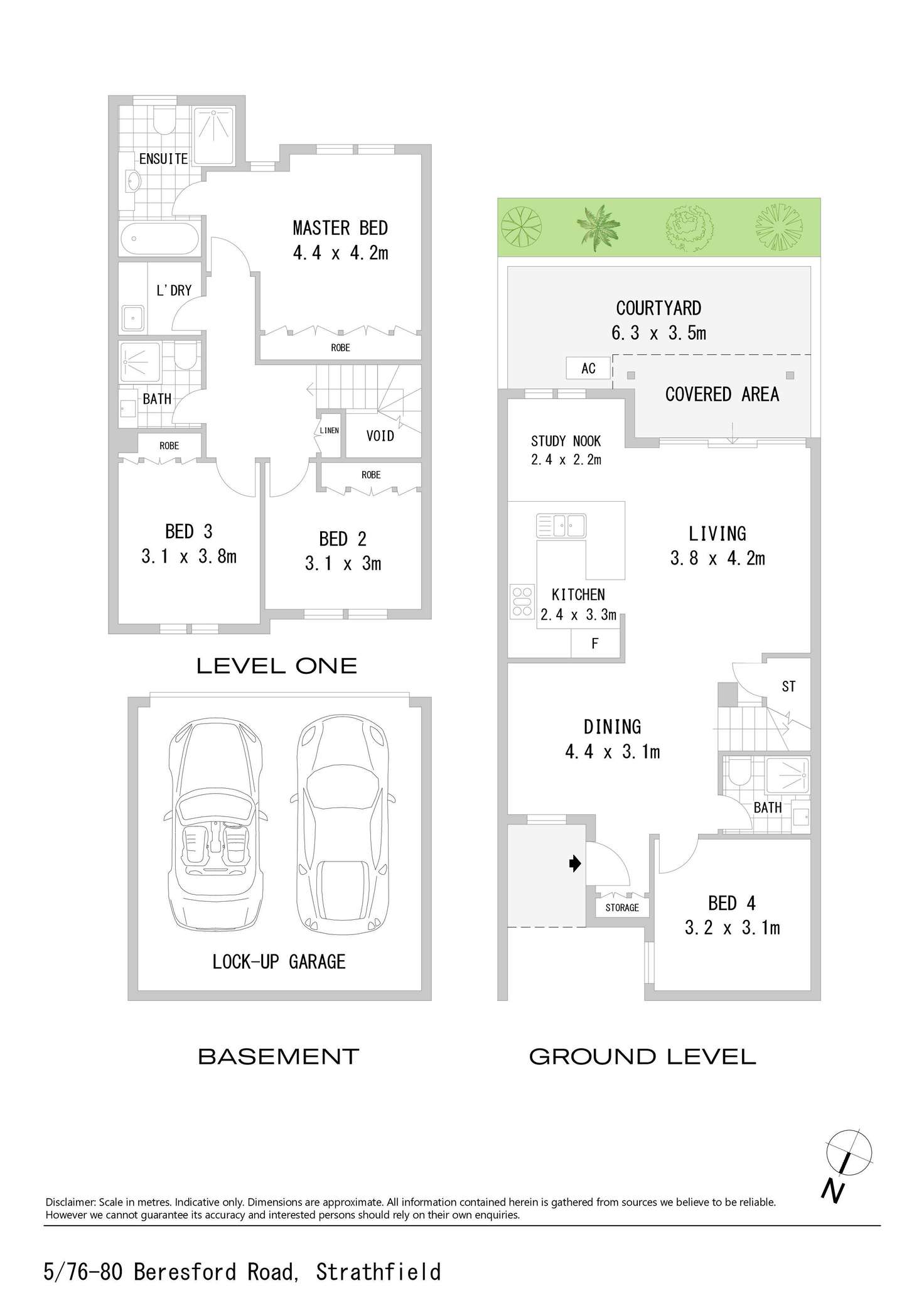 Floorplan of Homely townhouse listing, 5/76-80 Beresford Road, Strathfield NSW 2135