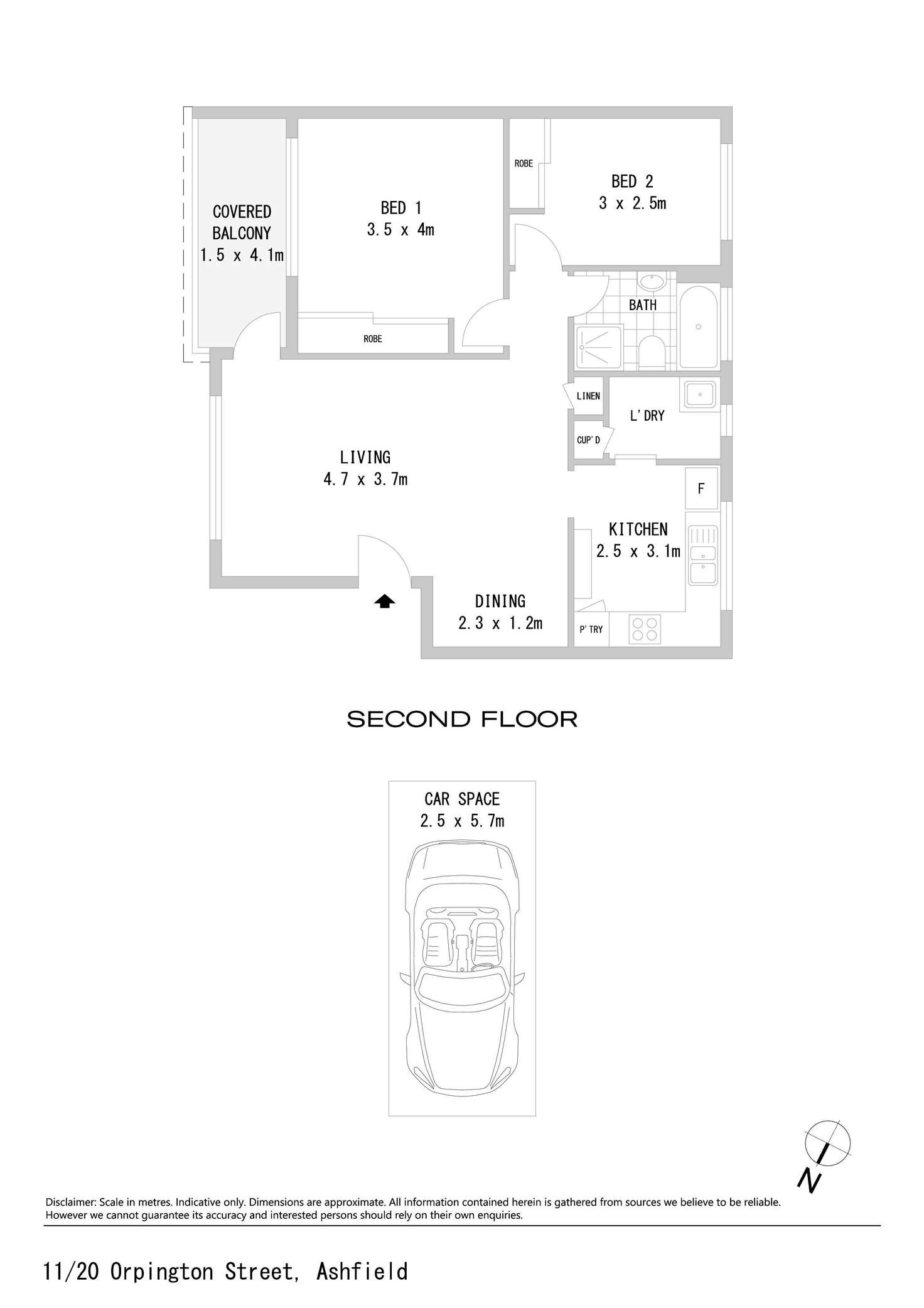 Floorplan of Homely apartment listing, 11/20 Orpington Street, Ashfield NSW 2131