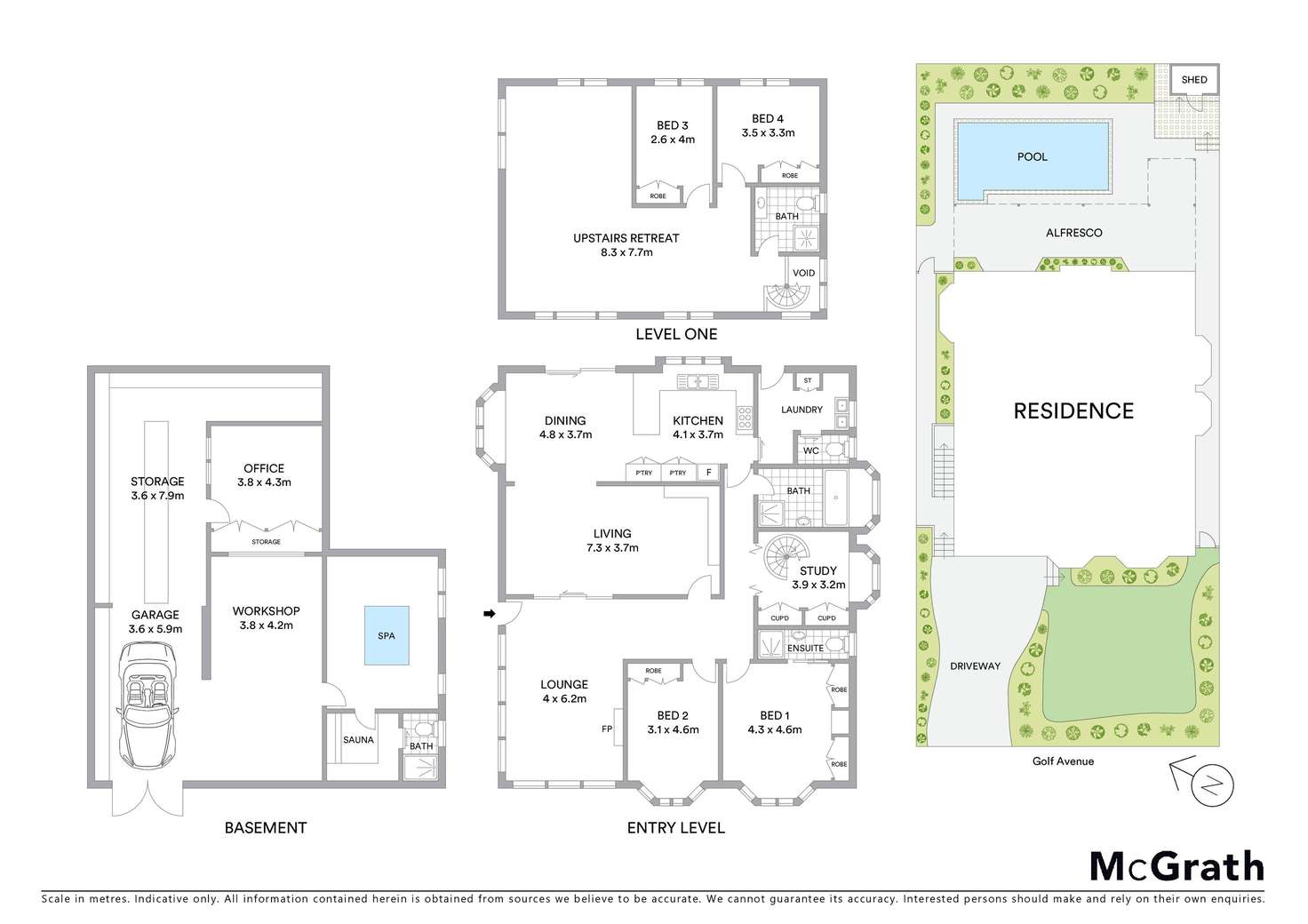 Floorplan of Homely house listing, 22 Golf Avenue, Kingsbury VIC 3083