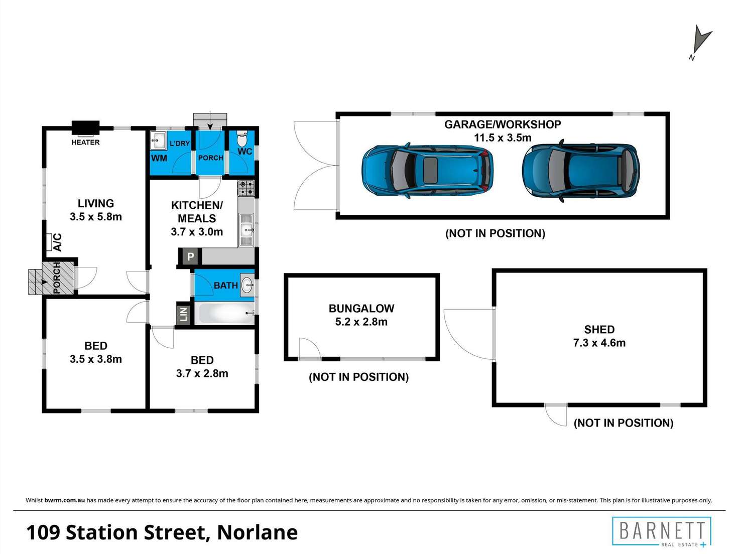 Floorplan of Homely house listing, 109 Station Street, Norlane VIC 3214