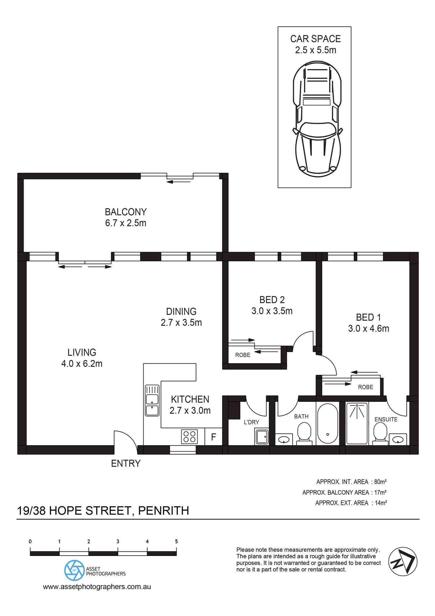 Floorplan of Homely apartment listing, 19/38 Hope Street, Penrith NSW 2750