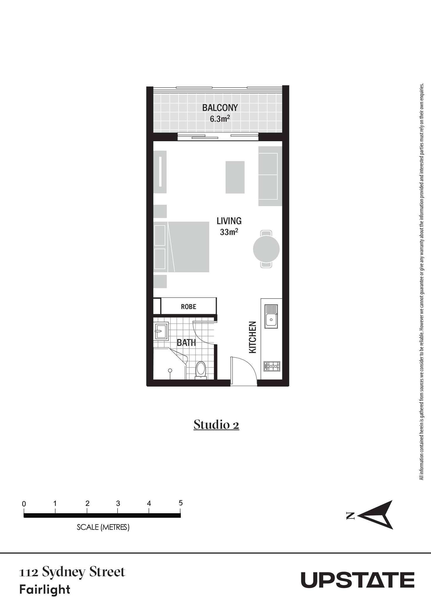 Floorplan of Homely studio listing, 12/112 Sydney Road, Fairlight NSW 2094