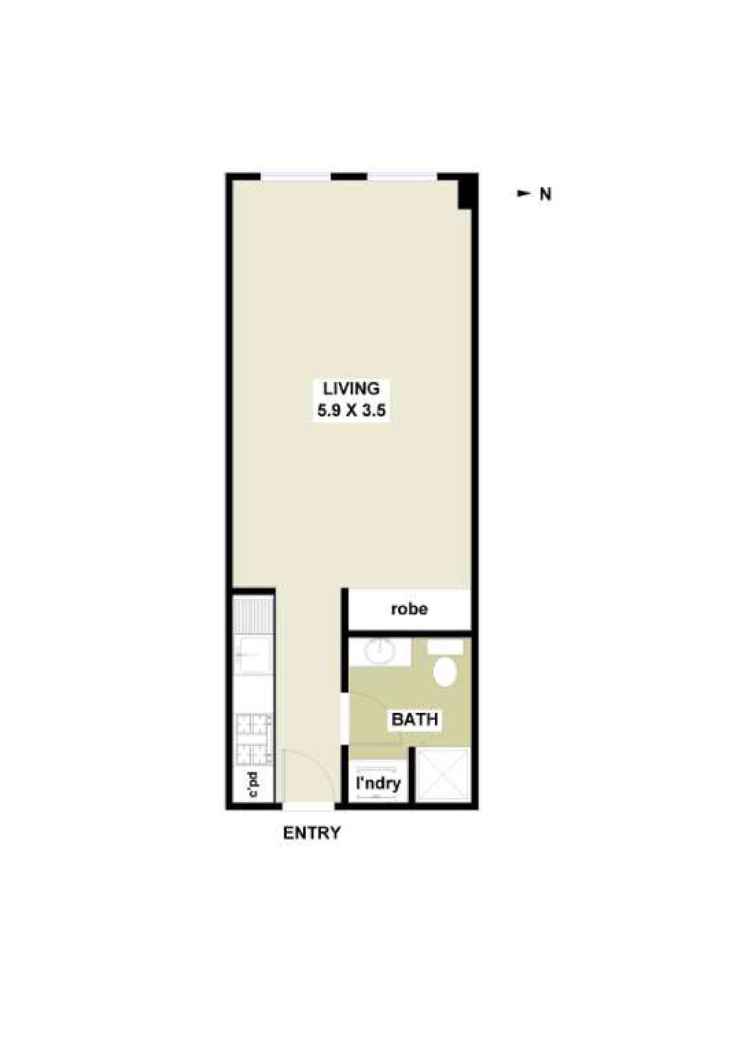 Floorplan of Homely apartment listing, 201/9 William Street, North Sydney NSW 2060