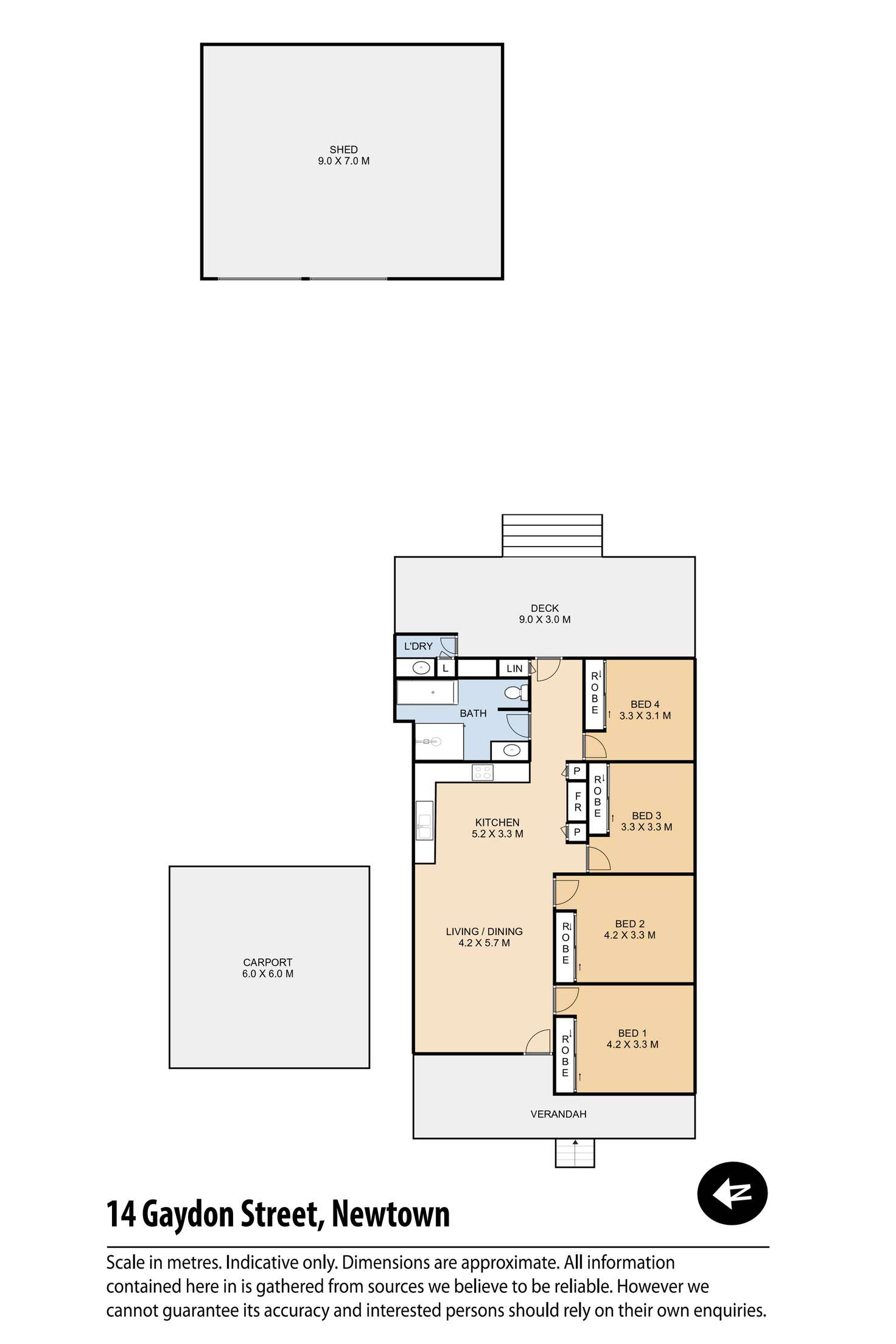 Floorplan of Homely house listing, 14 Gaydon Street, Newtown QLD 4350