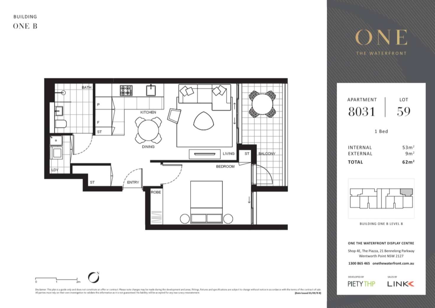 Floorplan of Homely unit listing, B8031/11 Bennelong Parkway, Wentworth Point NSW 2127