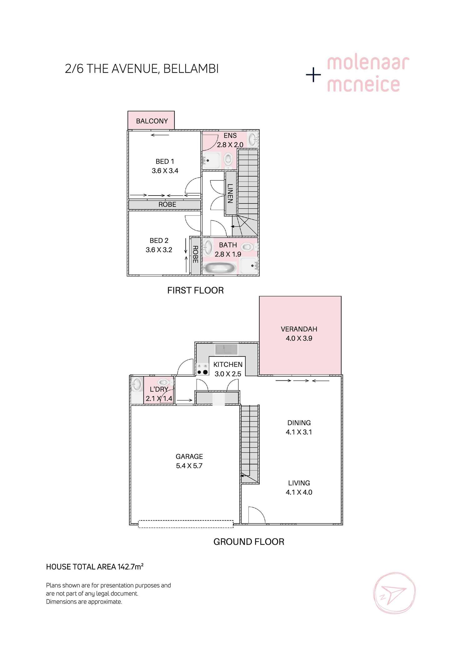 Floorplan of Homely townhouse listing, 2/6 The Avenue, Bellambi NSW 2518