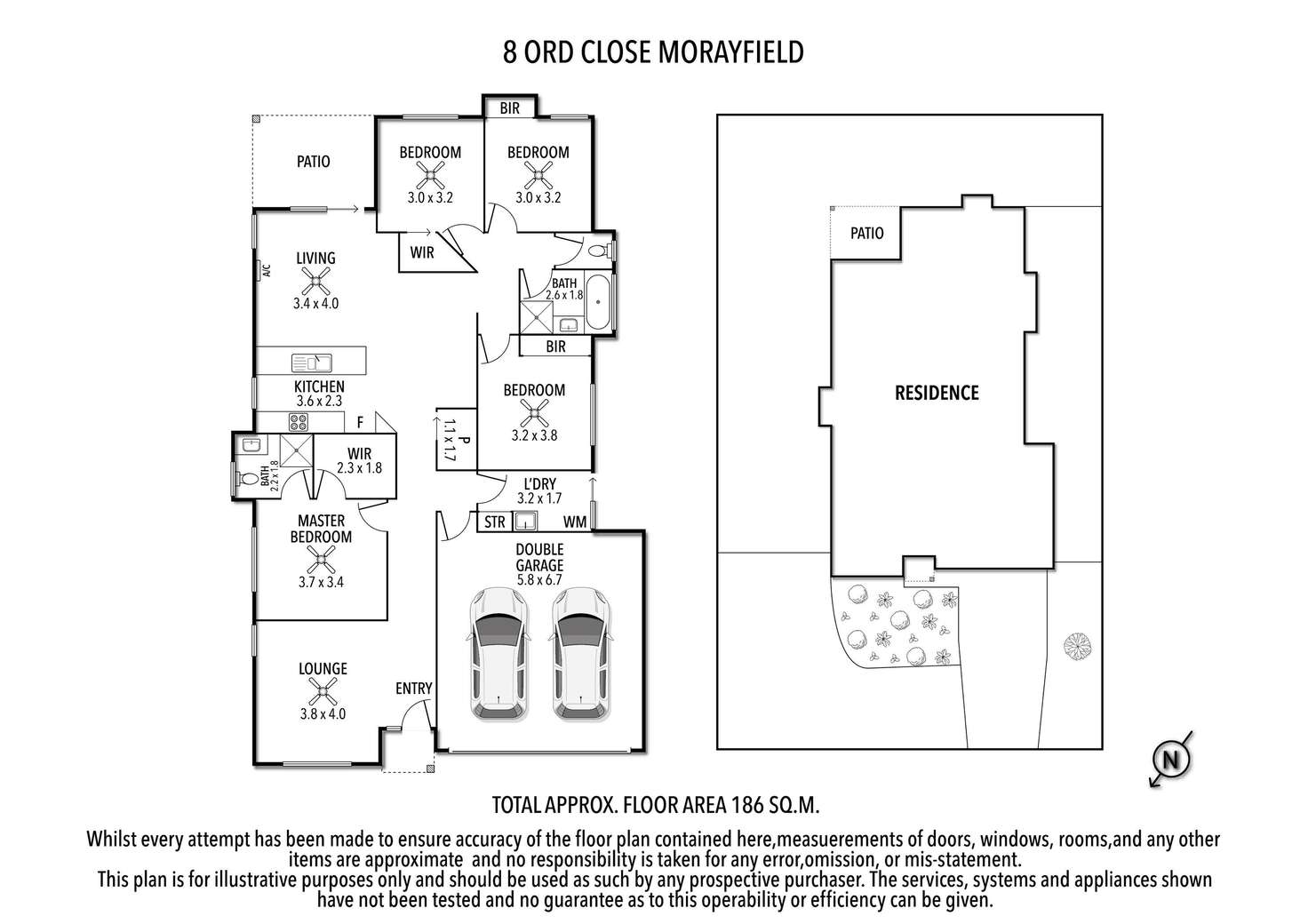 Floorplan of Homely house listing, 8 Ord Close, Morayfield QLD 4506