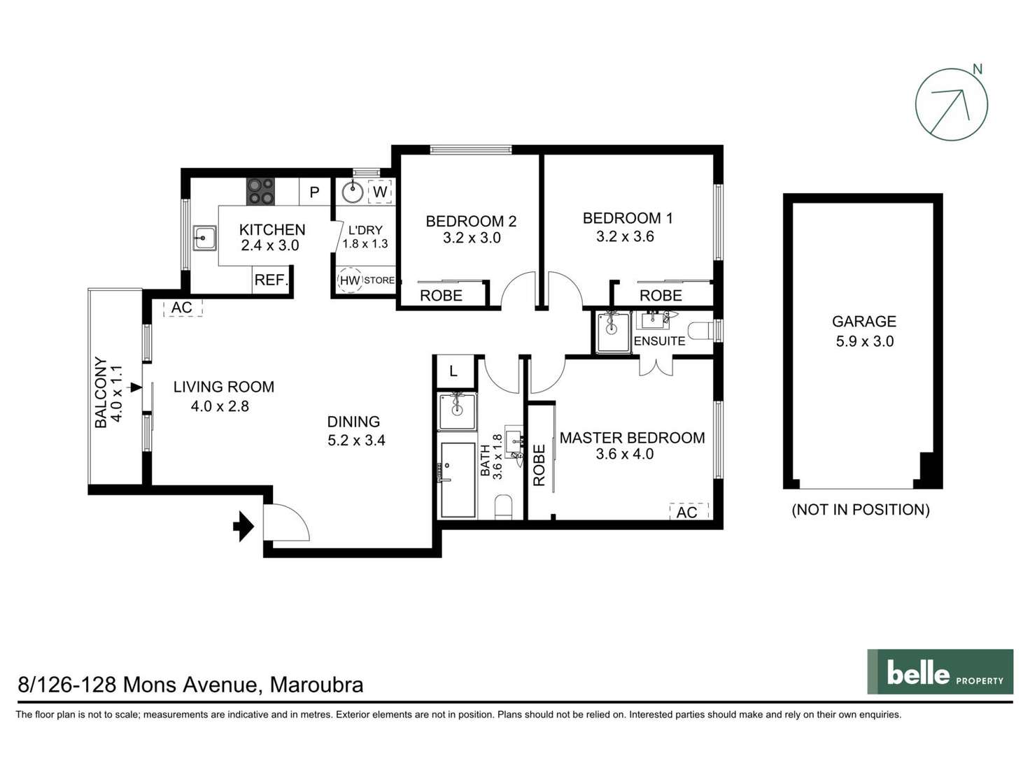 Floorplan of Homely apartment listing, 8/126-128 Mons Avenue, Maroubra NSW 2035