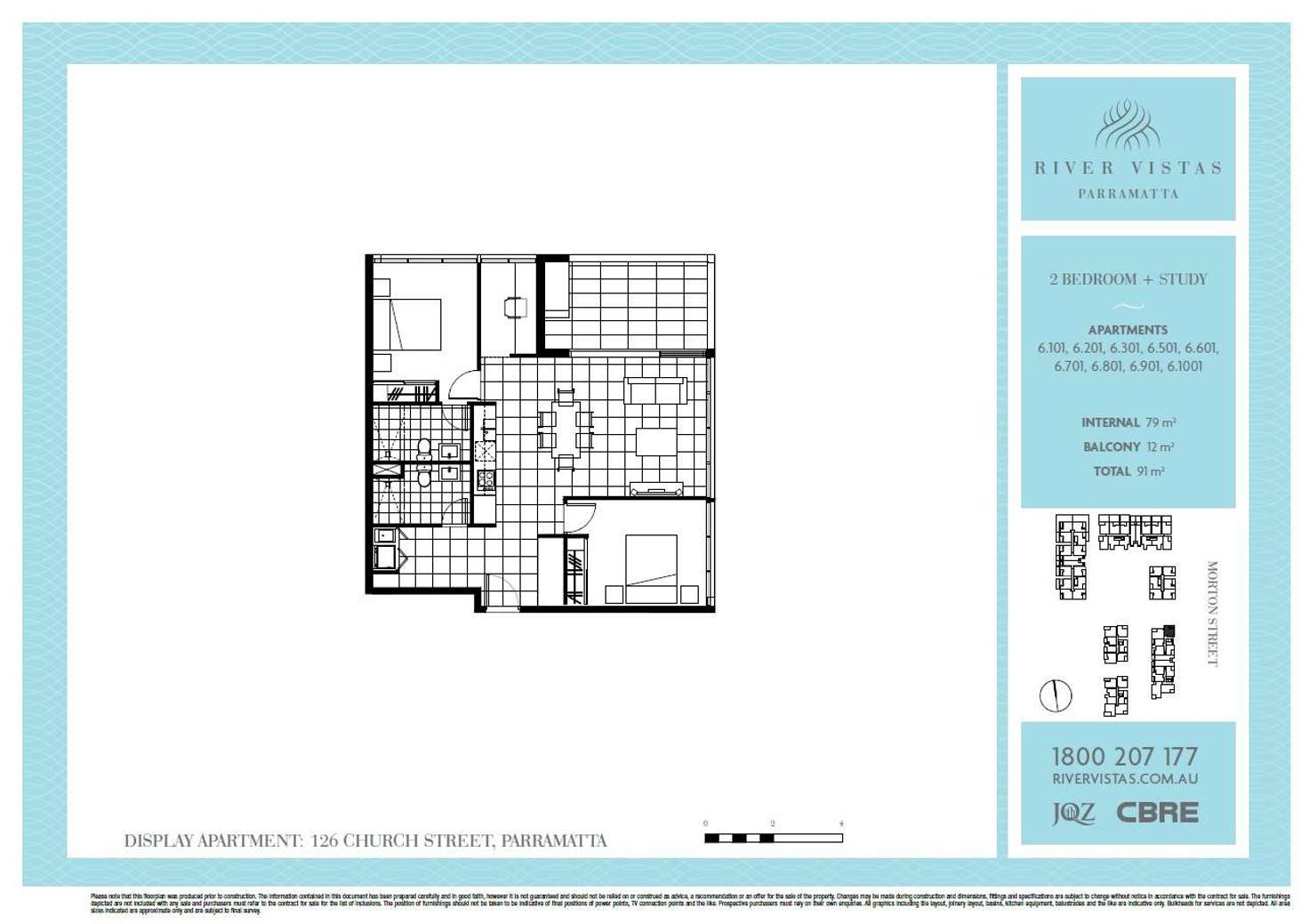 Floorplan of Homely apartment listing, 6701/1A Morton Street, Parramatta NSW 2150