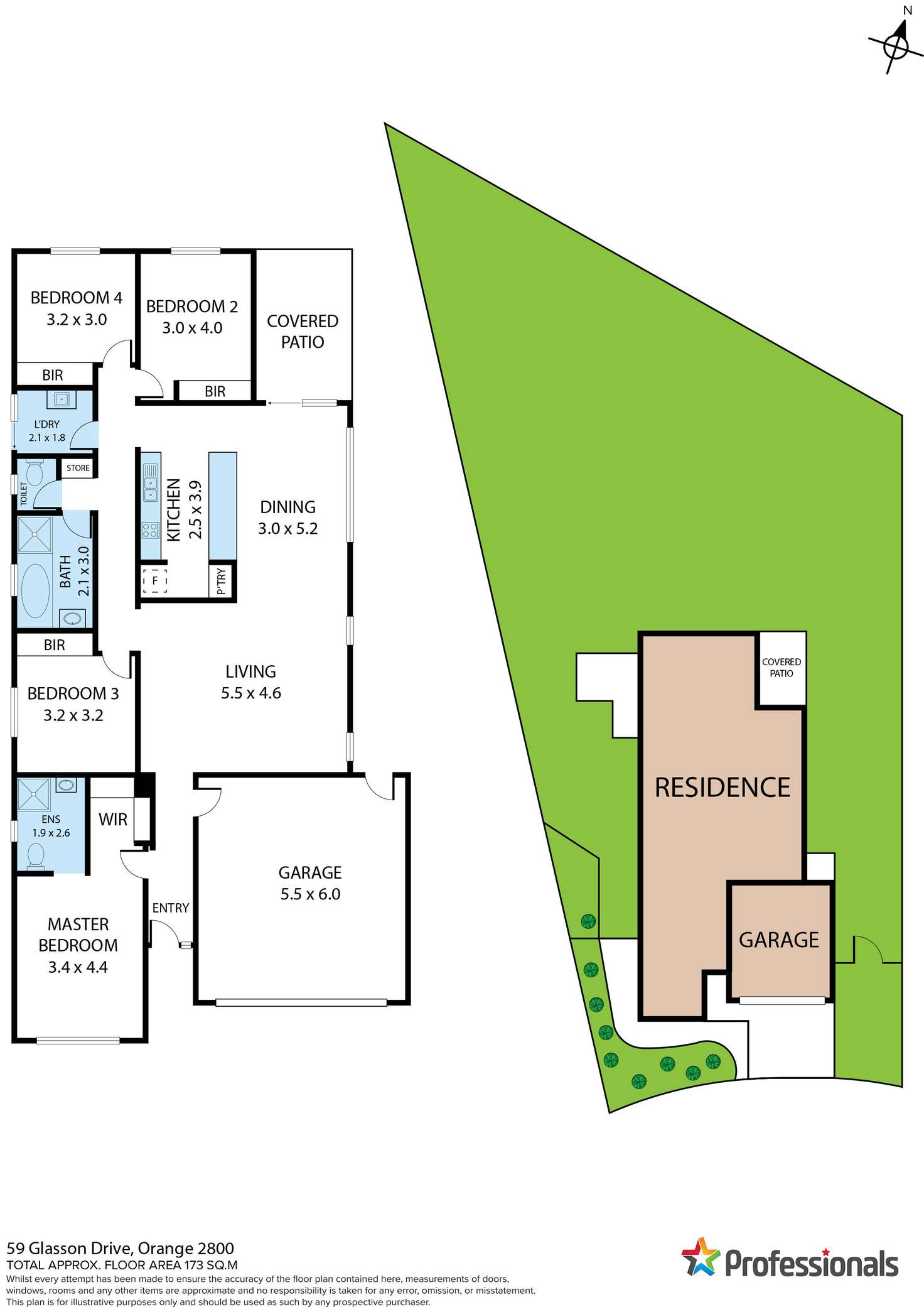 Floorplan of Homely house listing, 59 Glasson Drive, Orange NSW 2800