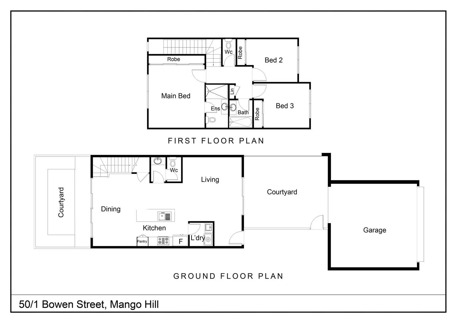 Floorplan of Homely townhouse listing, 50/1 Bowen Street, Mango Hill QLD 4509