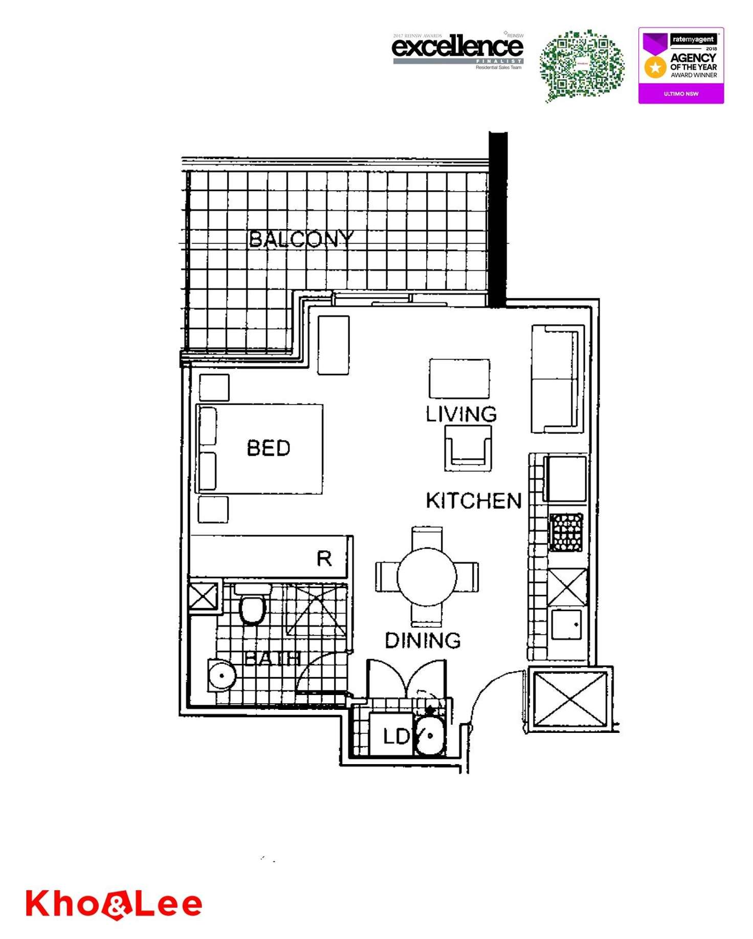 Floorplan of Homely studio listing, B408/62 Mountain Street, Ultimo NSW 2007